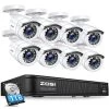 H.265+ 8-Channel 5MP-LITE DVR 1TB Hard Drive Security Camera System with 8 1080P Wired Bullet Cameras, Remote Access by ZOSI 2 H.265+ 8-Channel 5MP-LITE DVR 1TB Hard Drive Security Camera System with 8 1080P Wired Bullet Cameras, Remote Access by ZOSI -ProHT Sales Store white zosi wired security camera systems 8vm 106w8s 10 64 1000