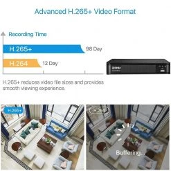 8 Channel 1080p 1TB Hard Drive DVR Security Camera System with 4 Wired Dome Cameras + 4 Wired Bullet Cameras by ZOSI -ProHT Sales Store white zosi wired security camera systems 8vm 106x418w4s 10 66 1000