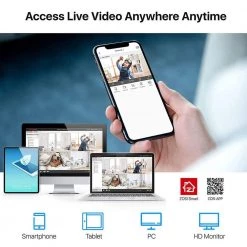 8-Channel 1080P DVR 5MP Lite 1TB HDD Security Camera System with 8 Wired Outdoor Cameras by ZOSI -ProHT Sales Store white zosi wired security camera systems 8vn 106b8s 10 a1 76 1000