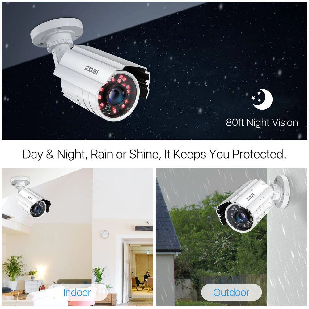 H.265+ 8-Channel 5MP-Lite DVR 2TB Hard Drive Security Camera System with 4 Wired Cameras, 80ft Night Vision by ZOSI 7 H.265+ 8-Channel 5MP-Lite DVR 2TB Hard Drive Security Camera System with 4 Wired Cameras, 80ft Night Vision by ZOSI - Image 5