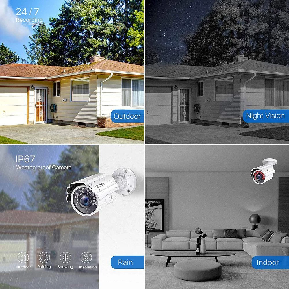 H.265+ 8-Channel 5MP-Lite DVR 2TB Hard Drive Security Camera System with 4 Wired Cameras, 80ft Night Vision by ZOSI 14 H.265+ 8-Channel 5MP-Lite DVR 2TB Hard Drive Security Camera System with 4 Wired Cameras, 80ft Night Vision by ZOSI - Image 12