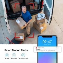 8-Channel 1080p 2TB DVR Security Camera System with 4 Wired Outdoor Cameras, Motion Detection, Night Vision by ZOSI -ProHT Sales Store white zosi wired security camera systems 8vn 261w4s 20 us a0 1000