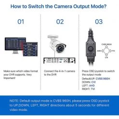 2.0MP Wired 1080p Outdoor Bullet Security Camera 4-in-1 Compatible for 1080p/720p TVI/CVI/AHD/CVBS DVR by ZOSI 19 2.0MP Wired 1080p Outdoor Bullet Security Camera 4-in-1 Compatible for 1080p/720p TVI/CVI/AHD/CVBS DVR by ZOSI -ProHT Sales Store white zosi wired security cameras 1ak 2612c ws fa 1000