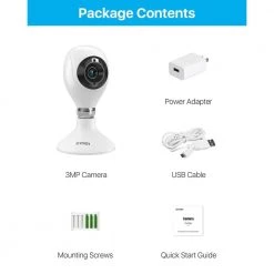 2K 3MP Wired Home Security Camera System with 2-Way Audio, Local/Cloud Storage, Work with Alexa by ZOSI -ProHT Sales Store white zosi wired security cameras 1nc 6113y w us a2 1f 1000