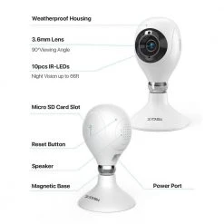 2K 3MP Wired Home Security Camera System with 2-Way Audio, Local/Cloud Storage, Work with Alexa by ZOSI -ProHT Sales Store white zosi wired security cameras 1nc 6113y w us a2 c3 1000