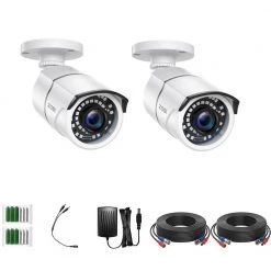 Wired 1080p Outdoor/Indoor Bullet Security Camera 4-in-1 Compatible for TVI/CVI/AHD/CVBS DVR by ZOSI