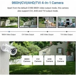 Wired 1080p Outdoor Bullet Security Camera Only Compatible with TVI Analog DVR (4-Cameras) by ZOSI -ProHT Sales Store white zosi wired security cameras 4ak 1062c w us a0 1000