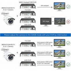 Wired 1080p Outdoor Bullet Security Camera Only Compatible with TVI Analog DVR (4-Cameras) by ZOSI -ProHT Sales Store white zosi wired security cameras 4ak 1062c w us c3 1000