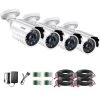 Wired 1080p Outdoor Security Camera Compatible With All TVI DVR, 80 ft. Night Vision, IP67 Weatherproof (4-Pack) by ZOSI