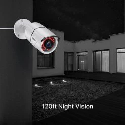 Wired 1080p White Outdoor Bullet TVI Security Camera Compatible for TVI DVR (4-Pack) by ZOSI -ProHT Sales Store white zosi wired security cameras 4ak 2612b ws us 4f 1000