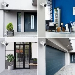 Wired 1080p White Outdoor Bullet TVI Security Camera Compatible for TVI DVR (4-Pack) by ZOSI -ProHT Sales Store white zosi wired security cameras 4ak 2612b ws us 76 1000