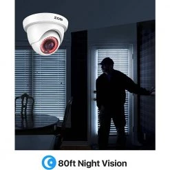1080p Wired Home Security Cameras Compatible with All TVI DVR, For Outdoor and Indoor by ZOSI -ProHT Sales Store white zosi wired security cameras 4ak 4192b ws us c3 1000