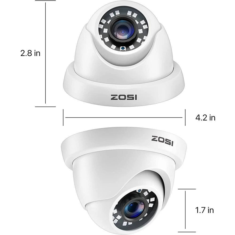 Wired 1080p White Indoor Dome TVI Security Camera Compatible for TVI DVRs by ZOSI 9 Wired 1080p White Indoor Dome TVI Security Camera Compatible for TVI DVRs by ZOSI - Image 7