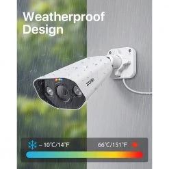 ZG1828D 4K 8MP PoE Wired IP Security Camera with Night Vision, 2-Way Audio, Only Work with NVR Model ZR08DN, ZR16DK by ZOSI -ProHT Sales Store white zosi wired security cameras ipc 1828d w 1f 1000