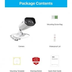 ZG1828D 4K 8MP PoE Wired IP Security Camera with Night Vision, 2-Way Audio, Only Work with NVR Model ZR08DN, ZR16DK by ZOSI -ProHT Sales Store white zosi wired security cameras ipc 1828d w fa 1000
