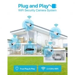 8-Channel 3MP 2K 1TB Hard Drive NVR Security Camera System with 4 Wireless Outdoor Cameras by ZOSI -ProHT Sales Store white zosi wireless security camera systems zswnvk j83041 w us 1d 1000