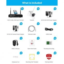 8-Channel 3MP 2K 1TB Hard Drive NVR Security Camera System with 4 Wireless Outdoor Cameras by ZOSI -ProHT Sales Store white zosi wireless security camera systems zswnvk j83041 w us 44 1000