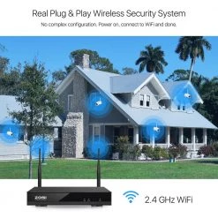 8-Channel 3MP Super HD 2TB NVR Security Camera System with 4 Outdoor/Indoor Wireless Bullet Cameras by ZOSI -ProHT Sales Store white zosi wireless security camera systems zswnvk j83042 w us fa 1000