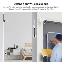 H.265+ 8-Channel 3MP 2K 1TB NVR Security Camera System with 8 Wireless Outdoor Bullet Cameras by ZOSI 22 H.265+ 8-Channel 3MP 2K 1TB NVR Security Camera System with 8 Wireless Outdoor Bullet Cameras by ZOSI -ProHT Sales Store white zosi wireless security camera systems zswnvk j83081 w us 4f 1000