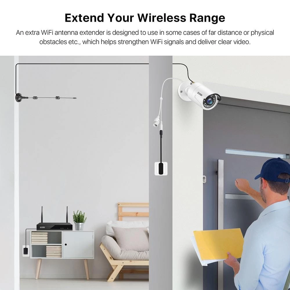 H.265+ 8-Channel 3MP 2K 1TB NVR Security Camera System with 8 Wireless Outdoor Bullet Cameras by ZOSI 10 H.265+ 8-Channel 3MP 2K 1TB NVR Security Camera System with 8 Wireless Outdoor Bullet Cameras by ZOSI - Image 8