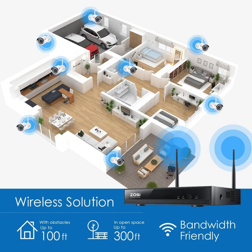 H.265+ 8-Channel 3MP 2K 1TB NVR Security Camera System with 8 Wireless Outdoor Bullet Cameras by ZOSI 8 H.265+ 8-Channel 3MP 2K 1TB NVR Security Camera System with 8 Wireless Outdoor Bullet Cameras by ZOSI - Image 6
