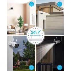 H.265 Plus 8-Channel 3MP 2TB Hard Drive NVR Security Camera System with 8 Wireless Outdoor Cameras, 80 ft. Night Vision by ZOSI -ProHT Sales Store white zosi wireless security camera systems zswnvk j83082 w fa 1000