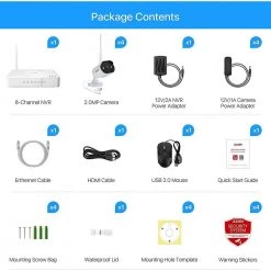 2K 6-Channel 1080p 1TB NVR Security Camera System with 4-Wireless Bullet Spotlight Cameras, 2-Way Audio, 24/7 Recording by ZOSI -ProHT Sales Store white zosi wireless security camera systems zswnvk q82041 w us 44 1000