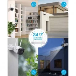 8-Channel 3MP 2K 1TB HDD NVR Security Camera System with 4 Wireless Outdoor Cameras, Two-Way Audio, Plug and Play by ZOSI -ProHT Sales Store white zosi wireless security camera systems zswnvk u83041 w us 44 1000