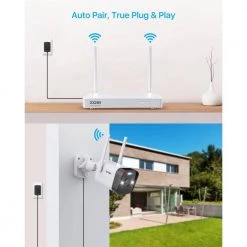 8-Channel 3MP 2K 1TB NVR Security Camera System with 8 Wireless Bullet Cameras, 2-Way Audio, Super Strong Signal by ZOSI -ProHT Sales Store white zosi wireless security camera systems zswnvk u83081 w us 4f 1000