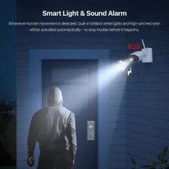 1080P Wireless Smart Wi-Fi Home Security Camera With Night Vision, 2-Way Audio, Human Detection (2 Pack) by ZOSI -ProHT Sales Store white zosi wireless security cameras 2nc 3062m w 1d 1000