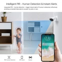 1080P Wireless Smart Wi-Fi Home Security Camera With Night Vision, 2-Way Audio, Human Detection (2 Pack) by ZOSI -ProHT Sales Store white zosi wireless security cameras 2nc 3062m w 40 1000