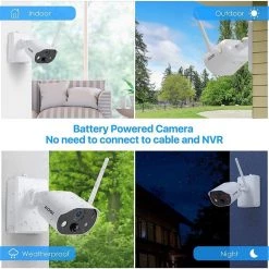 1080P Wireless Smart Wi-Fi Home Security Camera With Night Vision, 2-Way Audio, Human Detection (2 Pack) by ZOSI -ProHT Sales Store white zosi wireless security cameras 2nc 3062m w 4f 1000