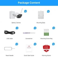 1080P Wireless Smart Wi-Fi Home Security Camera With Night Vision, 2-Way Audio, Human Detection (2 Pack) by ZOSI -ProHT Sales Store white zosi wireless security cameras 2nc 3062m w 76 1000