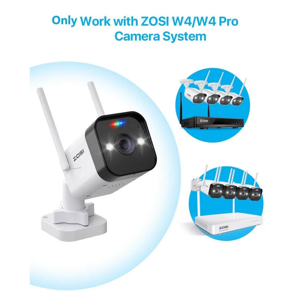 ZG1883M 3MP Wireless Add-On Security Camera Only Work with W4/W4 Pro NVR Model ZR08PU, ZR08GP by ZOSI 4 ZG1883M 3MP Wireless Add-On Security Camera Only Work with W4/W4 Pro NVR Model ZR08PU, ZR08GP by ZOSI - Image 2