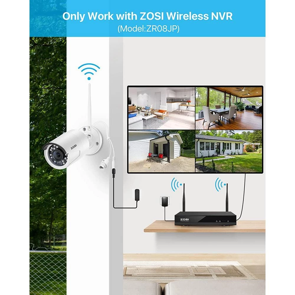 ZG2323M ZG2322M Add-on Camera 3MP Wireless Outdoor Security IP Camera Only Compatible With NVR Model ZR08JP by ZOSI 4 ZG2323M ZG2322M Add-on Camera 3MP Wireless Outdoor Security IP Camera Only Compatible With NVR Model ZR08JP by ZOSI - Image 2