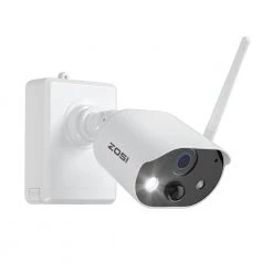 1080p Wireless Rechargeable Battery Powered Home Security Camera, 2-Way Audio, Night Vision by ZOSI