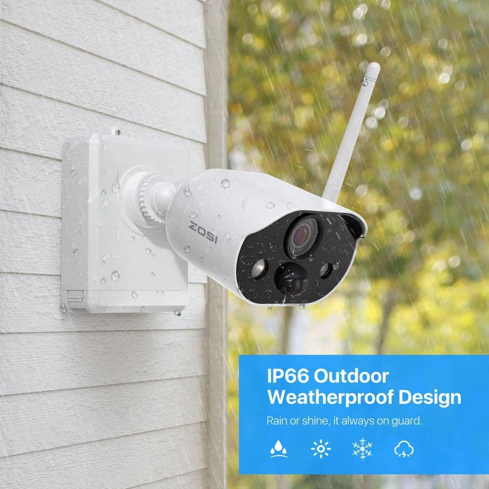 Wireless 1080P WIFI Battery Rechargeable Solar Panels Outdoor Security Camera, 2-Way Audio, Smart Light&Sound Alarm by ZOSI 8 Wireless 1080P WIFI Battery Rechargeable Solar Panels Outdoor Security Camera, 2-Way Audio, Smart Light&Sound Alarm by ZOSI - Image 6