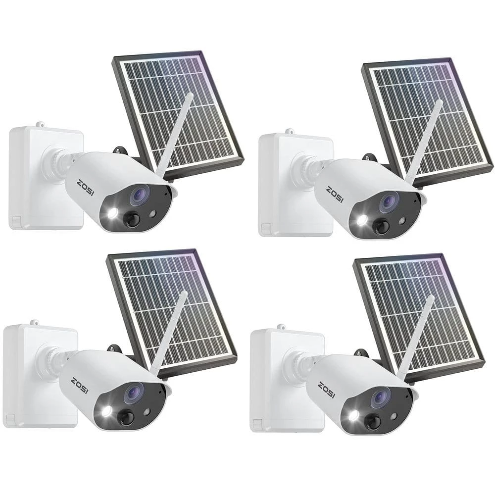Wireless 1080P WIFI Battery Rechargeable Solar Panels Outdoor Security Camera, 2-Way Audio, Smart Light&Sound Alarm by ZOSI 3 Wireless 1080P WIFI Battery Rechargeable Solar Panels Outdoor Security Camera, 2-Way Audio, Smart Light&Sound Alarm by ZOSI