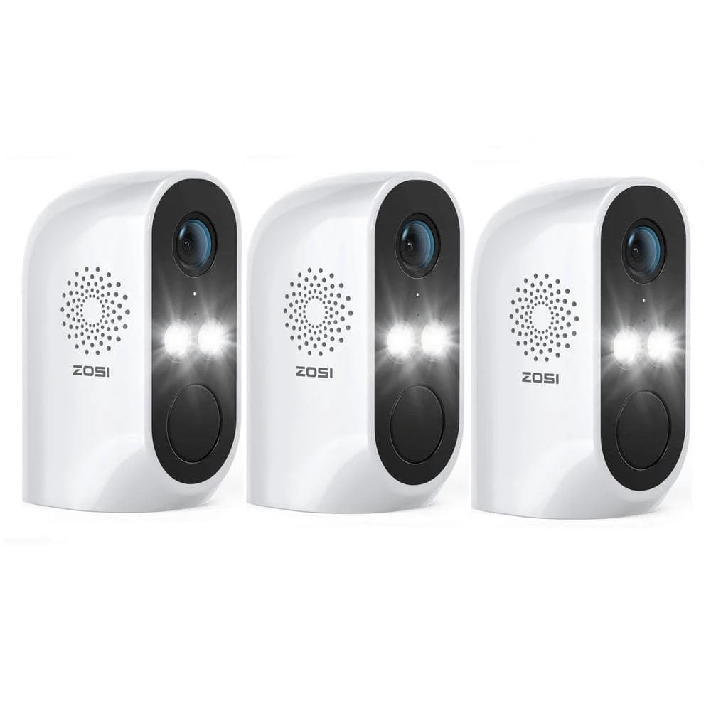 Wireless 1080P Outdoor/Indoor Smart Home Security Camera White 2-Way Audio PIR Motion Detection by ZOSI 3 Wireless 1080P Outdoor/Indoor Smart Home Security Camera White 2-Way Audio PIR Motion Detection by ZOSI