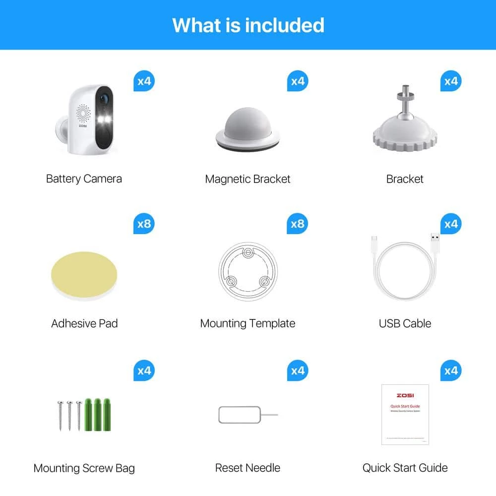 Wireless 1080P Outdoor/Indoor Smart Home Security Camera with 2-Way Audio, Night Vision, PIR Motion Detection by ZOSI 12 Wireless 1080P Outdoor/Indoor Smart Home Security Camera with 2-Way Audio, Night Vision, PIR Motion Detection by ZOSI - Image 10