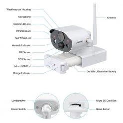 Wireless 3MP 2K 4-Channel Home Security Camera System with 2 Spotlight Cameras, 2-Way Audio, 32GB SD Card/Cloud Storage by ZOSI -ProHT Sales Store white zosi wireless security cameras zbc a4302a w us a1 4f 1000