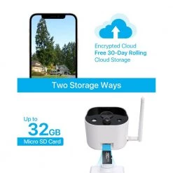 Wireless 3MP 2K 4-Channel Home Security Camera System with 2 Spotlight Cameras, 2-Way Audio, 32GB SD Card/Cloud Storage by ZOSI -ProHT Sales Store white zosi wireless security cameras zbc a4302a w us a1 c3 1000