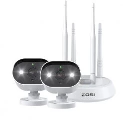 5Mp Super HD Wireless Home Security Camera with Base Station, Color Night Vision, 2-Way Audio, Work with Alexa by ZOSI
