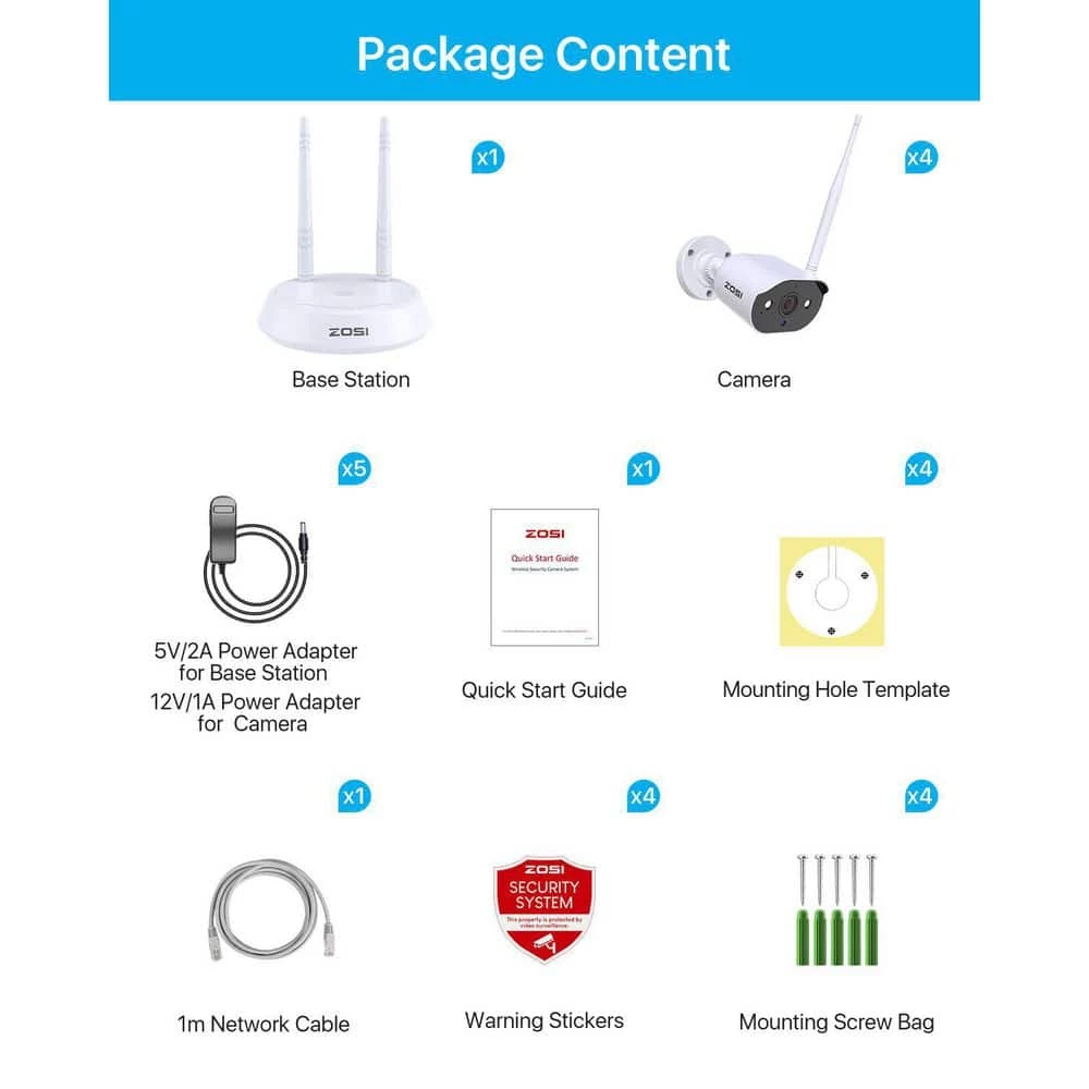 3K 5MP Wireless Home Security Camera System with Base Station, Color Night Vision, 2-Way Audio, Work with Alexa by ZOSI 12 3K 5MP Wireless Home Security Camera System with Base Station, Color Night Vision, 2-Way Audio, Work with Alexa by ZOSI - Image 10