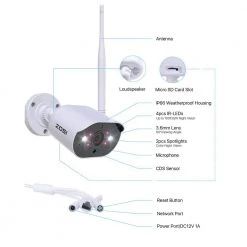 3K 5MP Wireless Home Security Camera System with Base Station, Color Night Vision, 2-Way Audio, Work with Alexa by ZOSI 20 3K 5MP Wireless Home Security Camera System with Base Station, Color Night Vision, 2-Way Audio, Work with Alexa by ZOSI -ProHT Sales Store white zosi wireless security cameras zbc ag5040 w us a2 4f 1000