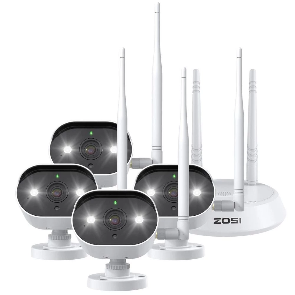3K 5MP Wireless Home Security Camera System with Base Station, Color Night Vision, 2-Way Audio, Work with Alexa by ZOSI 3 3K 5MP Wireless Home Security Camera System with Base Station, Color Night Vision, 2-Way Audio, Work with Alexa by ZOSI