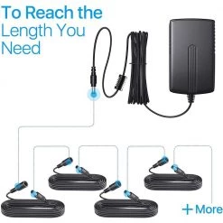 12 ft. 12-Volt DC Power Extension Cable 2.1 mm x 5.5 mm Power Male to Female Adapter Extender Cable(2 pack of 12ft) by ZOSI -ProHT Sales Store zosi security camera cables sp dc 0365 b 2 c3 1000