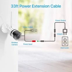 33 ft. 12-Volt DC Plug Power Adapter Extension Cable 2.1 mm x 5.5 mm Male to Female Plug Extender Cord(2 pack of 33ft) by ZOSI -ProHT Sales Store zosi security camera cables sp dc 1000 b 2 44 1000