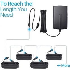 33 ft. 12-Volt DC Plug Power Adapter Extension Cable 2.1 mm x 5.5 mm Male to Female Plug Extender Cord, Black by ZOSI -ProHT Sales Store zosi security camera cables sp dc 1000 b c3 1000