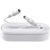33 ft. 12-Volt DC Plug Power Adapter Extension Cable 2.1 mm x 5.5 mm Male to Female Plug Extender Cord, White by ZOSI